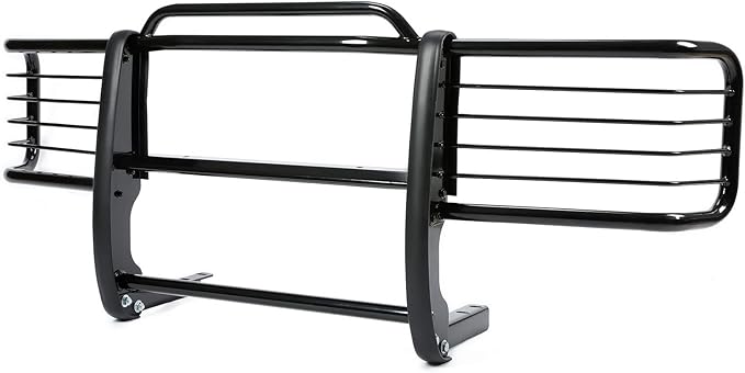 Brush Guard Grille Guard Fit for C/K Suburban 1500 2500 3500 1988-1998, fit for Blazer Jimmy Tahoe Yukon 1999-2007 Steel Front Bumper Protector Black