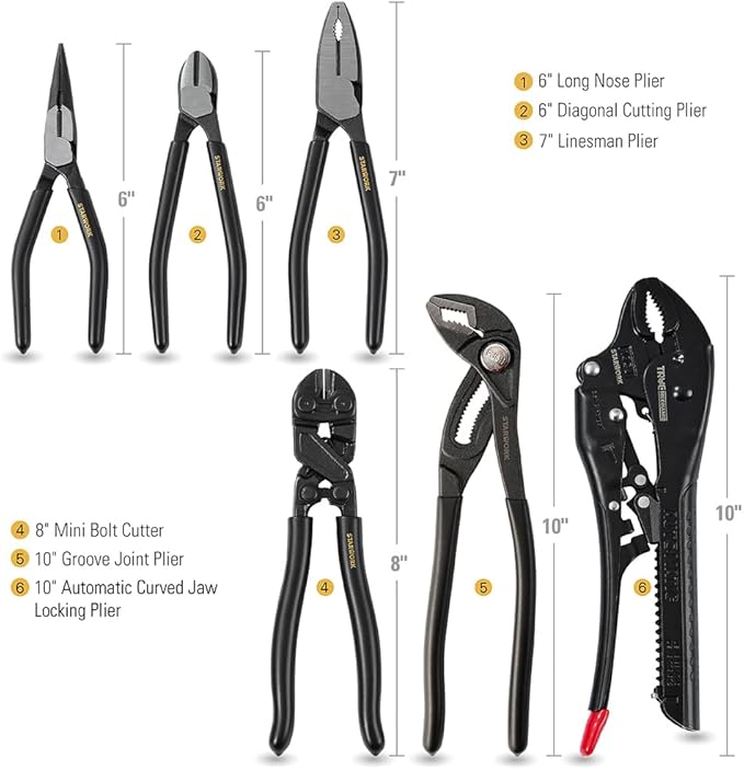 STARWORK TRUE MECHANIC 312-Piece Mechanics Tool Set and Socket Set, Professional, SAE/Metric