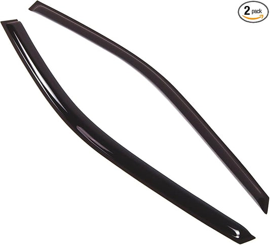 TuningPros Outside Mount Window Vent Visors Rain Guards Compatible with Mercury Cougar 1989-1997 | Side Window Wind Deflectors Rain Shields | Smoke Tinted, 2 Pcs Set, DGWV-196-2
