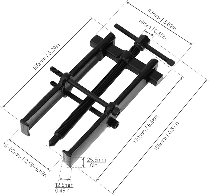 ChgImposs Two Claw Separate Lifting Device Pull Bearing Puller for Bearing Maintenance/Auto Car Repair, Strengthen Bearing Auto Mechanic Bearing Puller Tool (8 inch)
