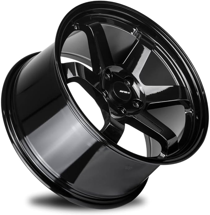 AVID.1 AV-06 Gloss Black 18x8 Custom Wheel – Fits 5x4.5 Bolt Pattern with +35 Offset – Lightweight Performance Alloy Wheel – Aggressive Street Style & Track-Ready Car Accessories