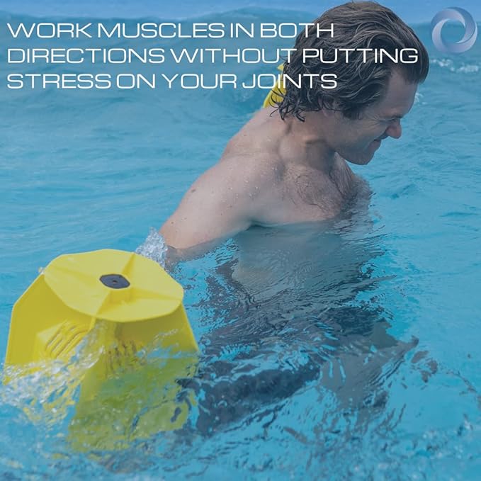 Hydro Tone - HYDRO-BELL Pool Weights for Water Exercise Pair | Water Weights | Functional Strength Training with Pool Weight | Aquatic Exercise Equipment | Quick Start Guide