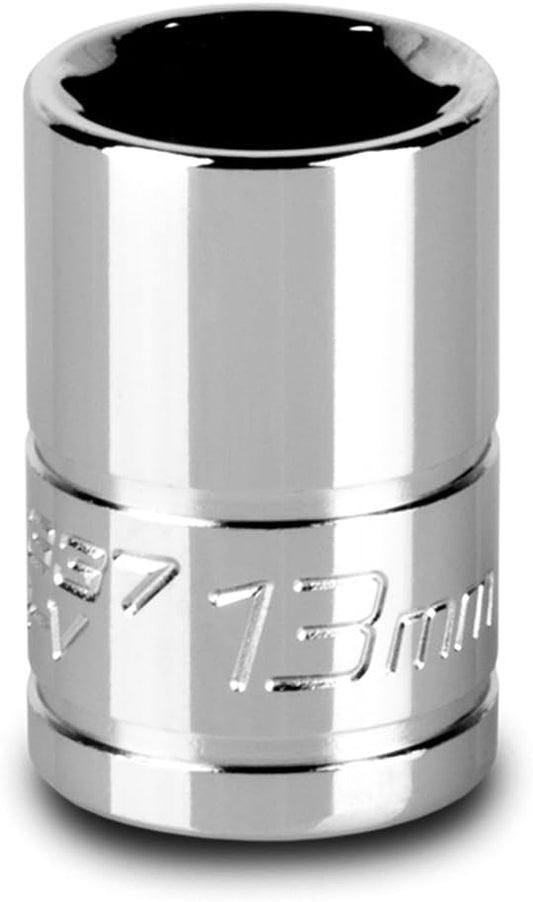 Capri Tools 13 mm Shallow Socket, 3/8-Inch Drive, 6-Point, Metric