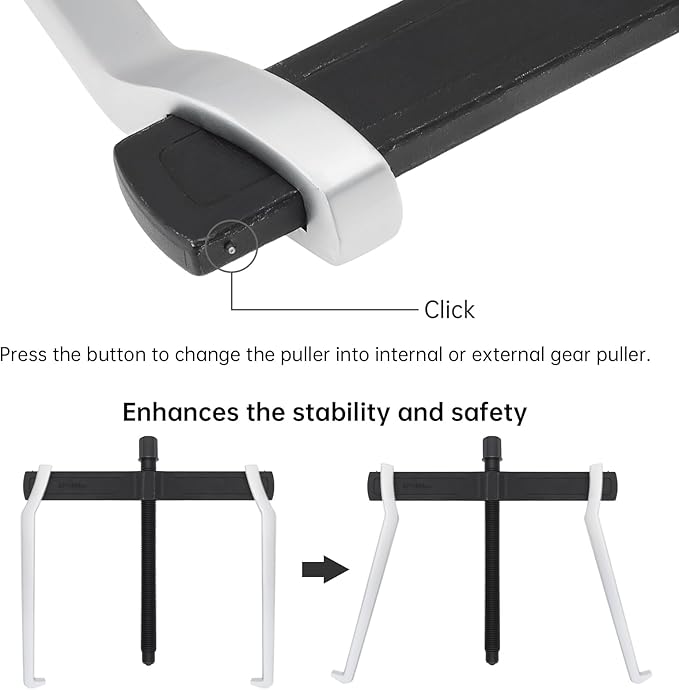 ChgImposs 20 Inch 2-Jaw Gear Puller, Heavy Duty CR-V Adjustable Reversible Bearing Puller Tool for External & Internal Removal of Pulleys, Flywheels, Bearings, Gears, Brake Drums