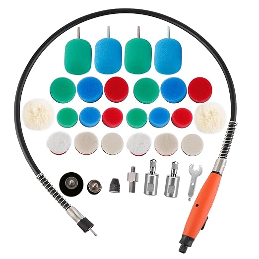 Mini Buffing Polishing Pads, 30Pcs Mini Detail Polisher Pads Use On Rotary Tools, Cordless Electric Drill, Polisher Tool for Tight Area Detailing Polishing, for SPTA Polisher -SP-DP030USA