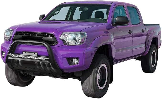 AUTOSAVER88 Bull Bar Compatible with 05-15 Toyota Tacoma 3" Tube Brush Push Grille Guard Front Bumper (Silver)