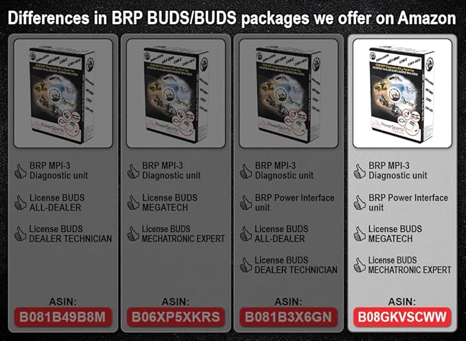 BRP Buds / BUDS2 MPI-3 Diagnostic Scanner Megatech/Mechatronic Expert + BRP Power Interface for CANAM Skidoo SEADOO Lynx