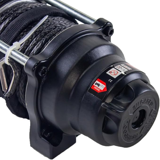 MOTOALLIANCE® Viper 3000lb ATV/UTV Wireless Winch with 50' of Black Synthetic Winch Rope. Waterproof IP67 Rated and Designed in the USA