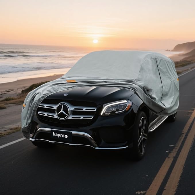 Kayme Heavy Duty SUV Car Cover Custom Fit Mercedes Benz GLS 350 450 580 600/AMG GLS 63/Maybach GLS 600  Waterproof All Weather for Automobiles, Full Exterior Covers Sun Rain UV Protection.
