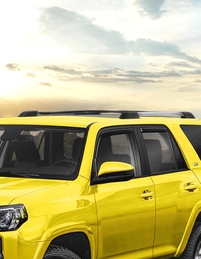 in-Channel Window Rain Guards Fit for Toyota 4Runner 2010-2024 Extra Durable Window Deflectors Vent Visors Vent Shades Window Visors Rain Guard Exterior Car Accessories - 4 pcs