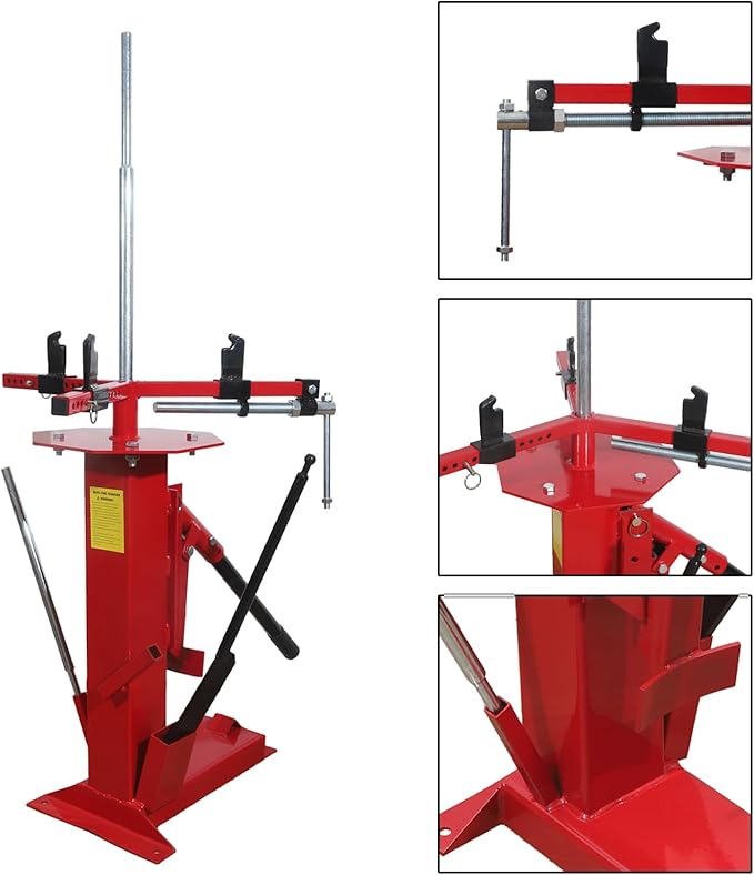 Portable Steel Multifunctional Manual Tire Changer Machine, Hand Tire Bead Breaker for Motorcycles, Go-Karts, Trailers, Bikes, ATVs, Trucks with Rim Sizes from 4" to 16.5"