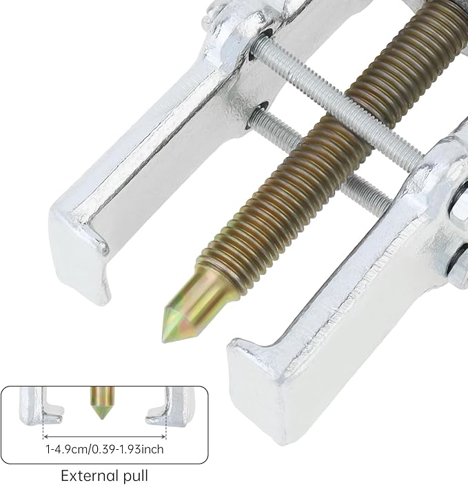 ChgImposs 3 Inch Two Jaw Bearing Puller Tool, Adjustable Carbon Steel Gear Pulley & Flywheel Remover Kit for Motorcycle, Car & Machine Use