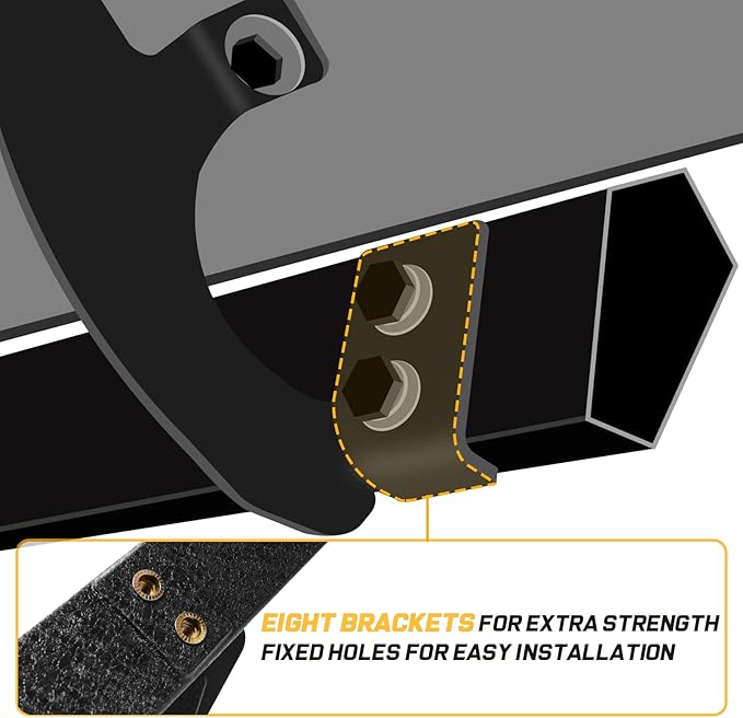 Running Boards Compatible with 2022-2026 Toyota Tundra Crewmax Side Steps. 4 Inch Drop Step Style Black Side Bars, Truck Side Steps, Step Bars, Side Step(Carbon Steel).