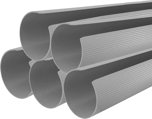 RecPro RV Patio Awning Cover Kit | 50" Segments Overlap to Protect Awning Fabric | White, Gray, or Tan | Kits Up to 24 Feet | Made in USA (5-pc - Fits Awnings up to 20ft, Gray)