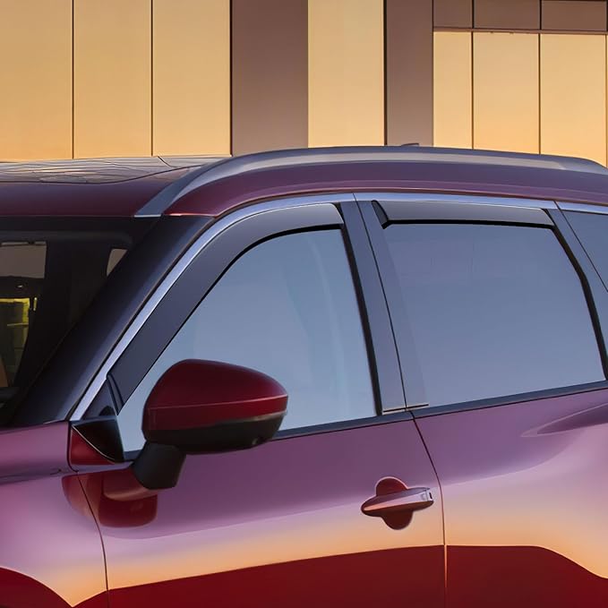 in-Channel Rain Guards Fit for Rogue 2021-2025, Extra Durable Side Window Deflectors, Wind Deflectors Rain Guard Black 4 Pack