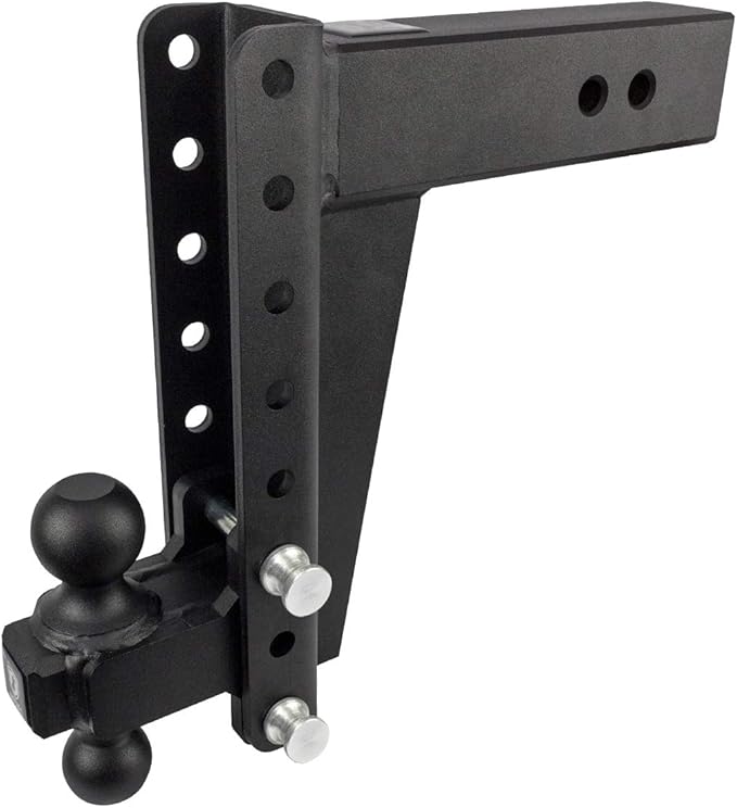 BulletProof Hitches - 3.0" Adjustable Heavy Duty Trailer Hitch (22,000 lb. Rating) - 10" Drop/Rise Trailer Hitch with 2" & 2-5/16" Dual Ball - Powder Coat, Solid Steel, Corrosion-Resistant