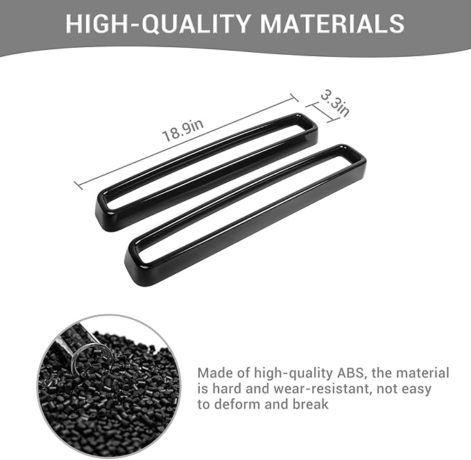 for Challenger Front Grill Mesh Grille Inserts Trim Cover Black Compatible with Dodge Challenger 2015-2023 Black Exterior Accessories 2pcs