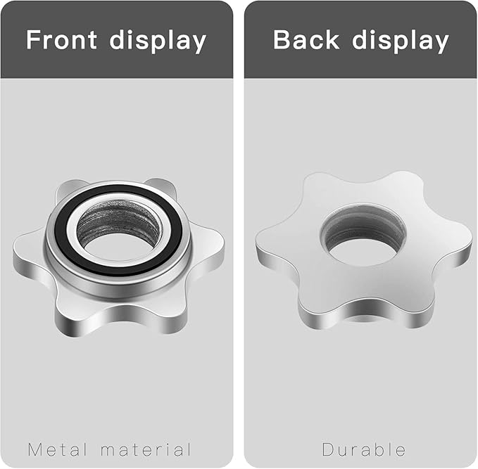Lamoutor 2Pcs Anti-Slip Hex Nut Collar Screw for Barbell Dumbbell Weight Lifting