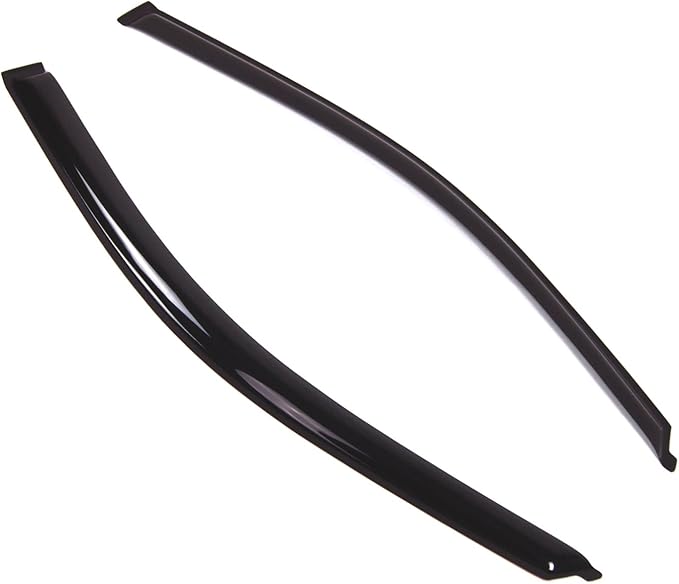 Tuningpros WD2-223RM Dark Smoke 2 Pcs Set Window Visor (Outside Mount) Deflector Rain Guard Compatible with 2006-2011 Honda Civic Coupe