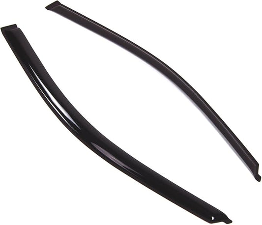 Tuningpros WD2-223RM Dark Smoke 2 Pcs Set Window Visor (Outside Mount) Deflector Rain Guard Compatible with 2006-2011 Honda Civic Coupe