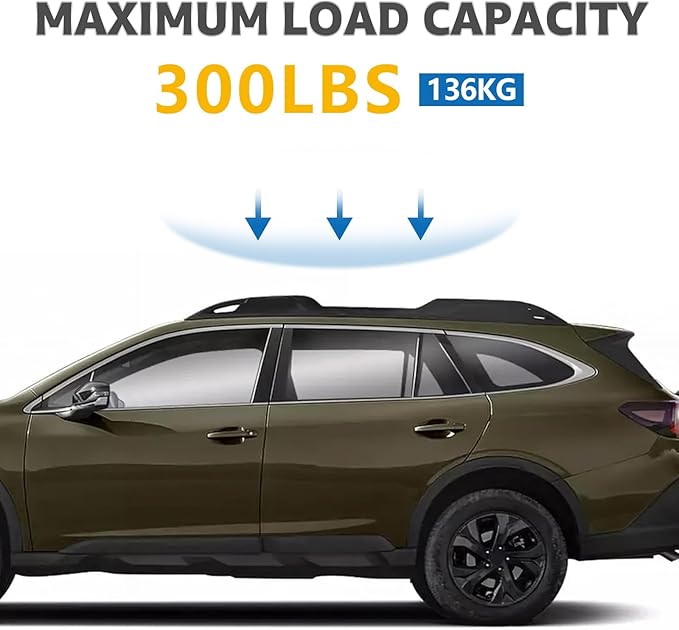 Roof Rack Cross Bars Compatible with Subaru Outback Wilderness 2022-2026, Adjustable Aluminum Heavy Duty 300 LBS Anti-Theft Lock Cargo Carrier Rooftop Crossbar Accessories for Bike, Snowboard, Luggage