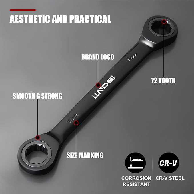 LLNDEI 160-Piece Mechanics Tool Set, Metric Socket Set 1/2 1/4 3/8 inch Drive Professional Tool Kit, CR-V Deep & Shallow Kit with Quick Release Ratchet