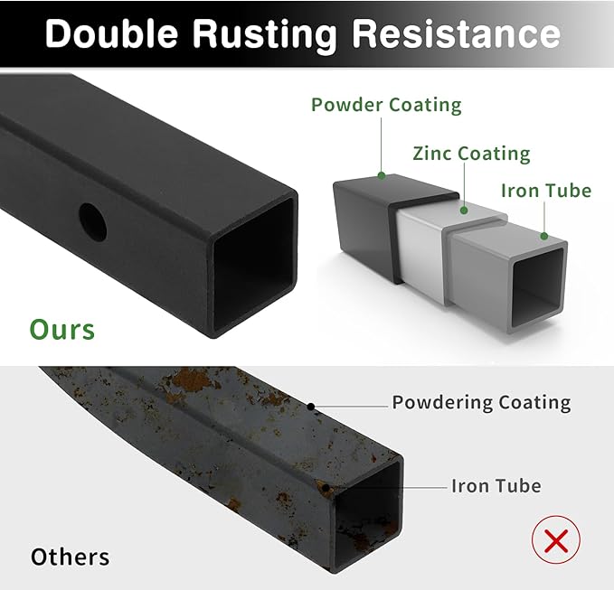 Leader Accessories Trailer Hitch Cargo Carrier Rack with Bag, 60"x24"x6" Folding Hitch Mount Vehicle Carrier Basket for SUV, RV, Truck, Van, Fits 2" Receiver, 500 lbs Load Capacity