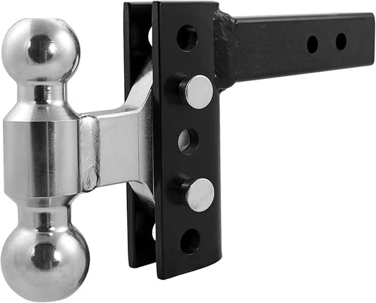 Andersen Hitches | EZ Adjust Hitch | 4" Drop/Rise, 2 x 2-5/16" Ball, 3" Shank | Adjustable Heavy Duty Trailer Hitch | 10K/14K GTWR | 3294-3