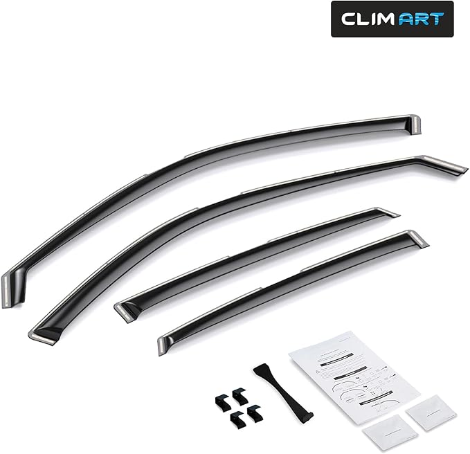 CLIM ART in-Channel Incredibly Durable Rain Guards for Acura Integra 2023-2026 Hatchback, Original Window Deflectors, Vent Window Visors, Vent Deflector, 4 pcs. - 623485