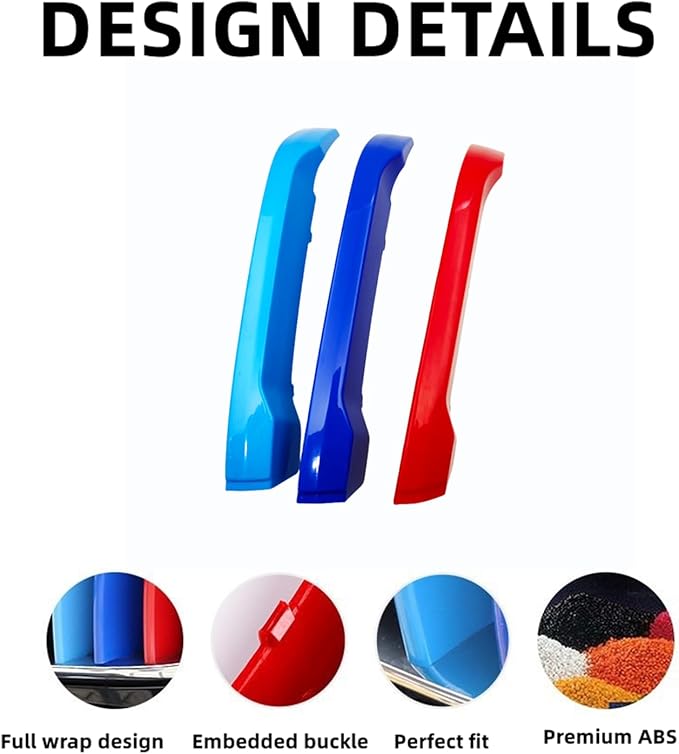 Automotive Grill Inserts for BMW X1 F48 2020-2022 7-Beam LCI Model, Front Grille Accessories