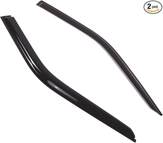 TuningPros Outside Mount Window Vent Visors Rain Guards Compatible with Ford F-150 Regular Cab 2015-2016 | Side Window Wind Deflectors Rain Shields | Smoke Tinted, 2 Pcs Set, DGWV-792