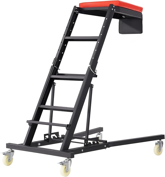 VEVOR Top Automotive Creeper, Engine Creeper 42.5"-64.8", 400 LBS Capacity High Top Creeper, 4 Swivel Caster Wheels, Padded Deck, Creeper for Home Garage, Workshop Repair Maintenance