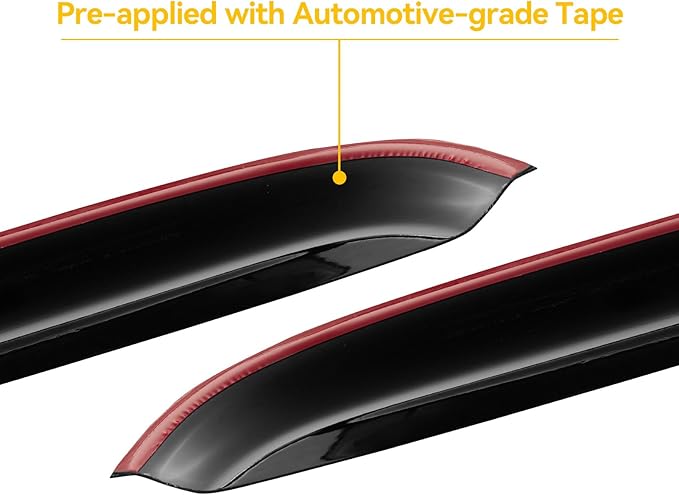 Window Rain Guards for 2007-2013 Chevy Silverado & GMC Sierra 1500, Out-Channel Window Vent Visors Shades Wind Deflectors for 07-14 Silverado & Sierra 2500HD/3500HD Extended Cab