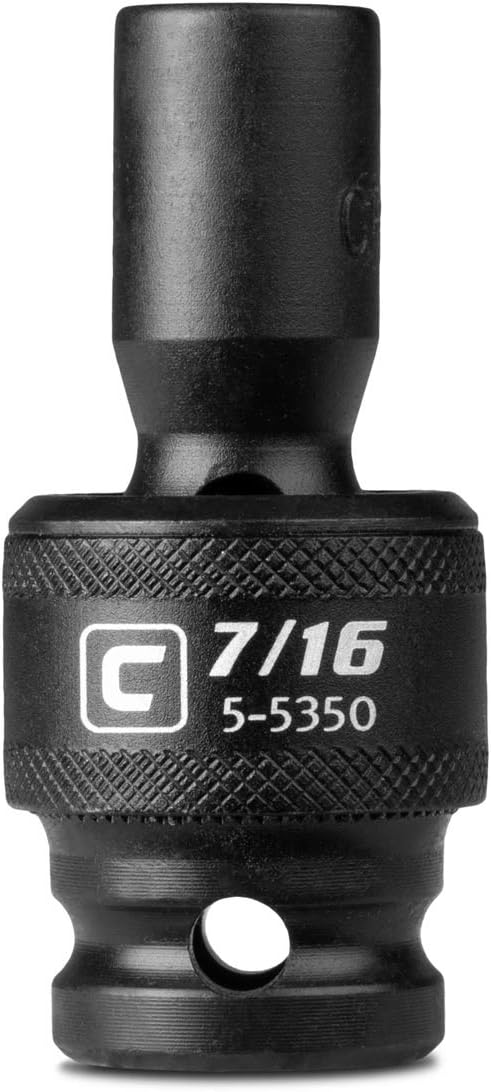 Capri Tools 7/16-Inch Universal Impact Socket, 1/2-Inch Drive, 6-Point, SAE