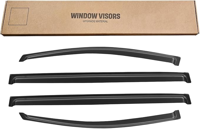 Window Rain Guards for 2011-2020 Toyota Sienna, Window Visor Guard Vent Wind Shade Deflector Rain Shield Protector Sun for 11-20 Sienna 2012 2013 2014 2015 2016 2017 2018 2019, Outside-Mount, 4PCS