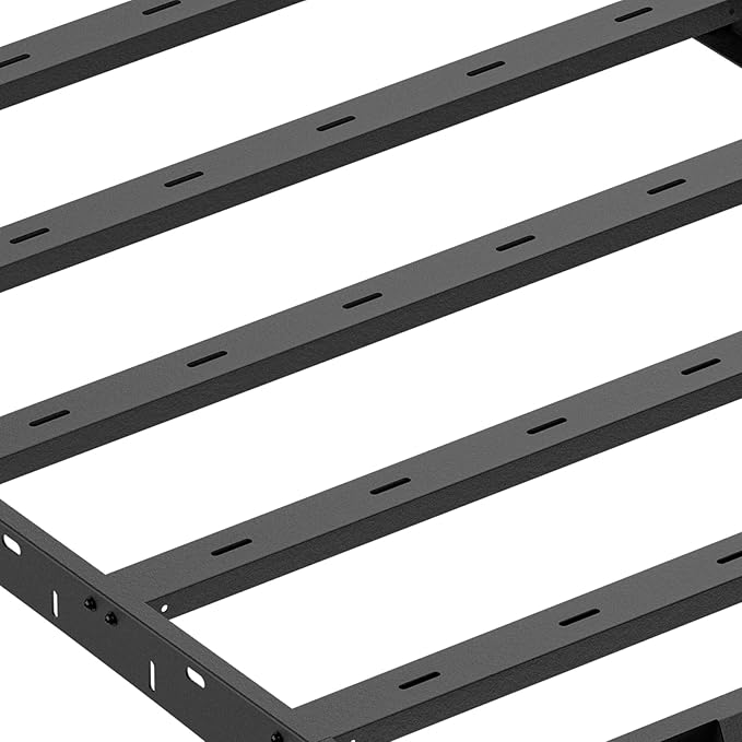 Roof Rack Cargo Basket Compatible with 2007-2021 Toyota Tundra CrewMax Cab with 2 LED Lights, Rooftop Truck Cargo Carrier Top Luggage Storage Holder