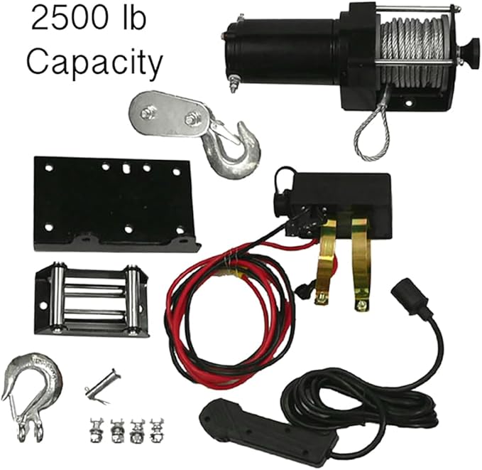 RAREELECTRICAL New 2500 Lb Complete Winch Motor Assembly Compatible With Honda Arctic Cat Atv Utv 10904 Rw00704 77-38-10904 773810904 Win0014