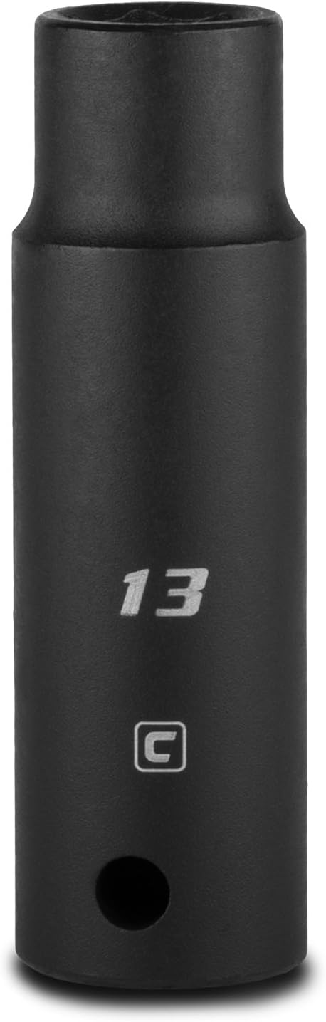 Capri Tools Deep Impact Socket, 1/2-Inch Drive, 6-Point, Metric (13 mm)