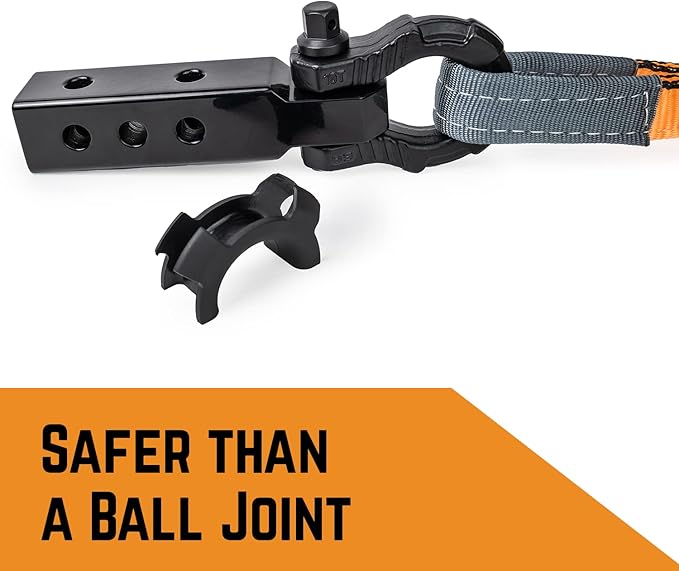 GearAmerica 2"x2" Uber Hitch Receiver - Heavy Duty Steel for Class 4 Vehicles - Safe and Strong Anchor Point for 4x4s, Trucks, and SUVs - 10 Ton WLL, 20 Ton MBS - Black