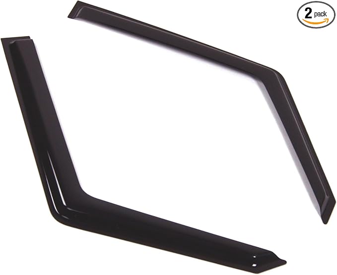 TuningPros Outside Mount Window Vent Visors Rain Guards Compatible with Land Defender 90 1994-1997 | Side Window Wind Deflectors Rain Shields | Smoke Tinted, 2 Pcs Set, DGWV-702