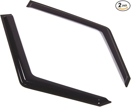 TuningPros Outside Mount Window Vent Visors Rain Guards Compatible with Land Defender 90 1994-1997 | Side Window Wind Deflectors Rain Shields | Smoke Tinted, 2 Pcs Set, DGWV-702