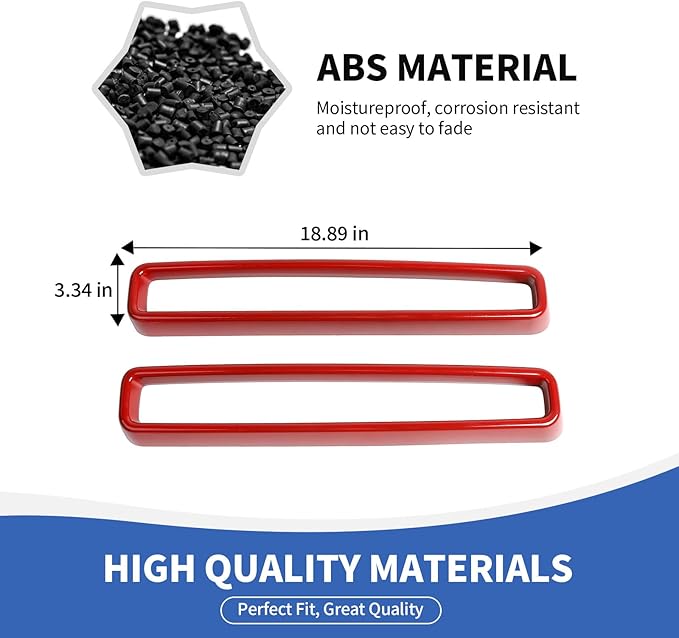 Front Grille Inserts Grill Guard Compatible with 2015-2023 Dodge Challenger Exterior Accessories, Red