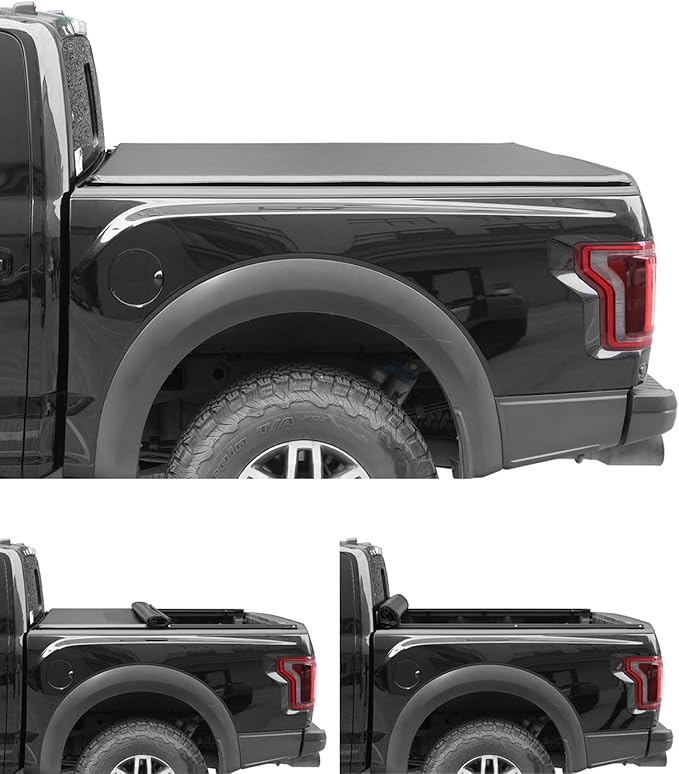 Kikito Vinyl Soft Roll-Up Tonneau Cover Truck Bed for 2015-2025 F150 5.5ft 67.1IN Bed