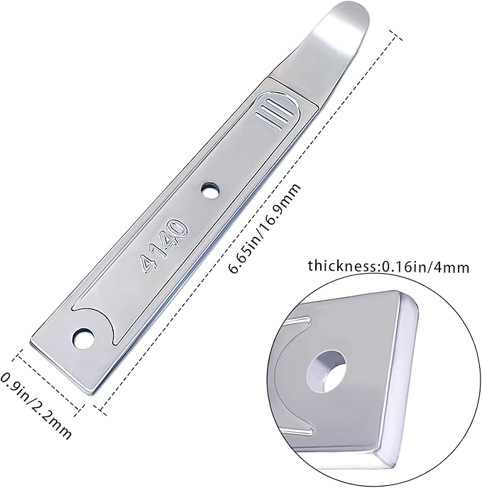 HZMM 4140 Pry Tool, Mini Pry Bar Trim Removal Tool, Automotive Panel Removal Tool Kit for Interior Door & Car Trim, Pocket Pry Bar for Auto Trim, Metal Pry Tool for Door Panel & Window Screen Removal