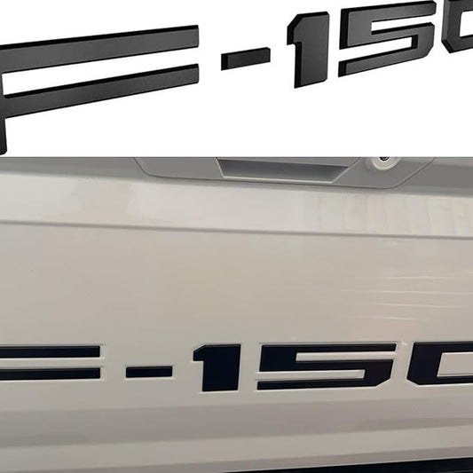 Tailgate Inserts Letters Compatible for 2021-2025 F15, 3D Raised & Strong Adhesive Decals Letters (Gloss Black)
