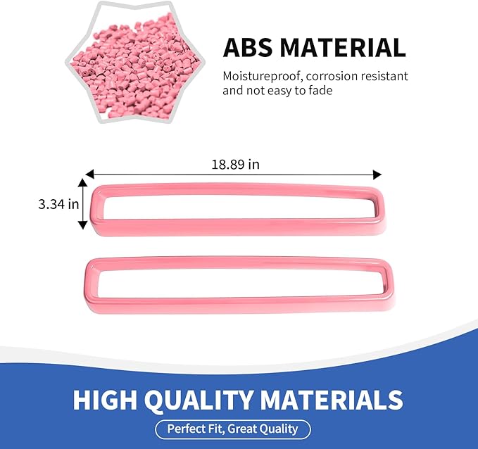 Front Grille Inserts Grill Guard Compatible with 2015-2024 Dodge Challenger Exterior Accessories, Pink