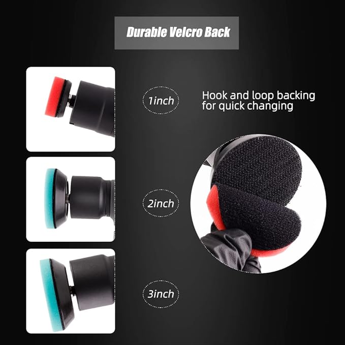 SPTA Cordless Mini Car Polisher 12V Scratches Killer Car Polisher RO/DA Cordless Polisher with Polishing Pad for Polishing, Sanding and Cleaning (Sets 1)