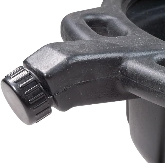 Mytee Products 2 Pack Automotive Oil Drain Pan - Black Plastic Anti Splash, Motor Large Oil Drip Catcher Pan for Changing Oil, Spill-Proof Design - 4.25-Gallon