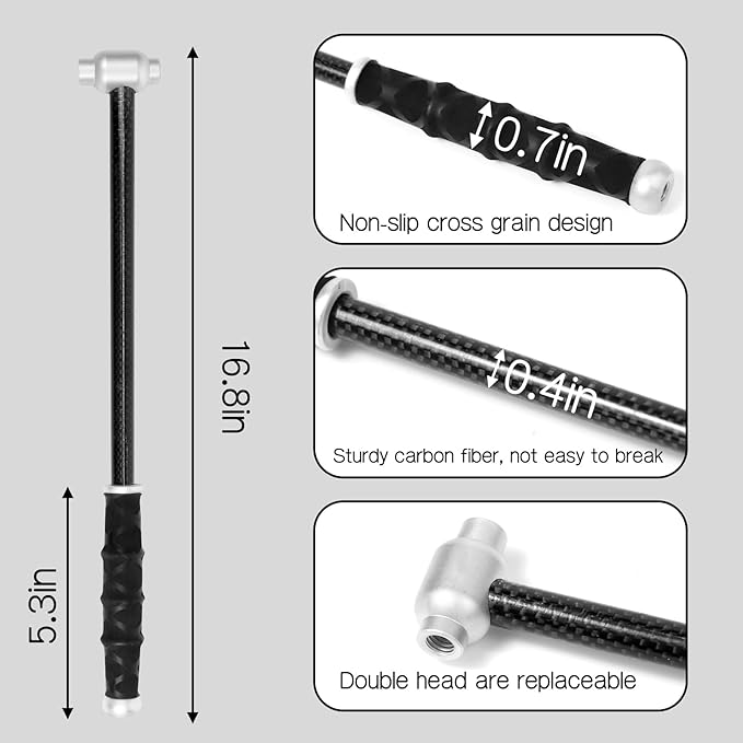 WHDZ Paintless Dent Repair Tools Dent Removal Hammer Tap Down Tools Repair Hammer for Auto Body Hail Damage Dent Remover