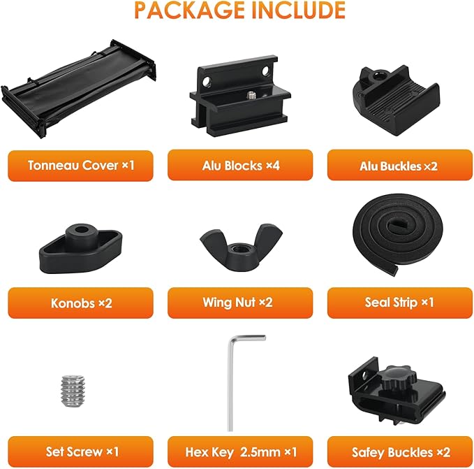 Nilight Truck Bed Tonneau Cover Soft Tri-fold Fits for 2002-2024 Dodge Ram 1500/2003-2025 Dodge Ram 2500 3500-6.4ft